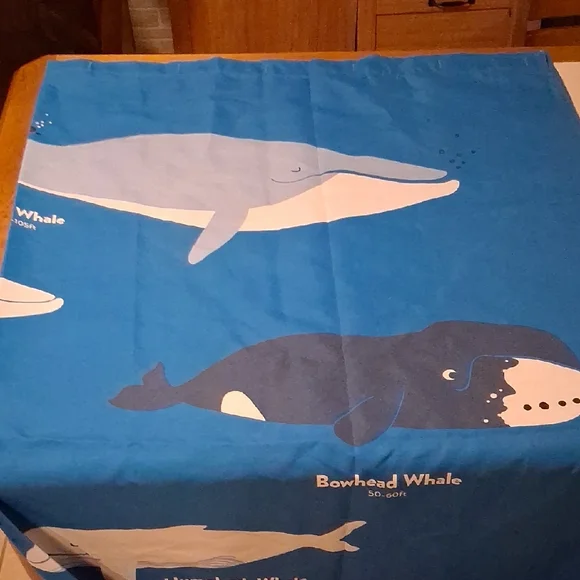 Pillowfort Blue Whale Shower Curtain - Picture 1 of 4